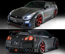 ROWEN World Platinum Aero Racing Style Body Kit with Rear Fender Arches for Nissan GTR R35