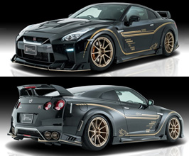 ROWEN World Platinum Aero Spoiler Lip Kit with rear Fender Arches for Nissan GTR R35