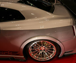 Do-Luck Aero Rear 25mm Wide Blister Fenders with Over-Bumper Panels (FRP) for Nissan GTR R35