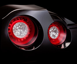 Liberty Walk LED Jewel Tail Lamps by Valenti (Half Red and Chrome) for Nissan GTR R35