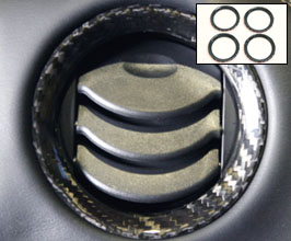 CarbonDry Air Vent Outlet Ring Covers (Dry Carbon Fiber) for Nissan GTR R35