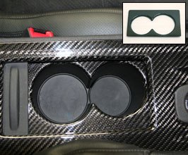 CarbonDry Cup Holder Cover (Dry Carbon Fiber) for Nissan GTR R35