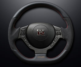 Mines D-Shaped Steering Wheel (Leather) for Nissan GTR R35