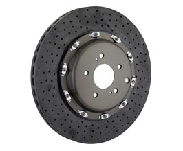 Brembo Two-Piece CCM-R Carbon Ceramic Rotors - Front 380mm Drilled for Nissan GTR R35