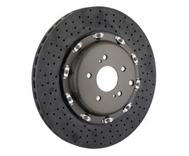 Brembo Two-Piece CCM-R Carbon Ceramic Rotors - Rear 380mm Drilled for Nissan GTR R35