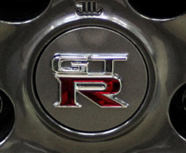Mines GTR Wheel Center Caps (Dark Chrome) for Nissan GTR R35