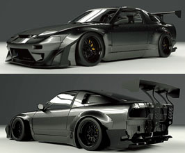 TRA KYOTO Co Rocket Bunny Wide Body Kit - Version 2 (FRP) for Nissan 240SX / 180SX Hatch