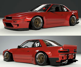 TRA KYOTO Co Rocket Bunny Wide Body Kit - Version 2 (FRP) for Nissan Silvia S13