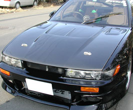 Border Racing Front Hood Bonnet with Air Vents (FRP) for Nissan Silvia S13