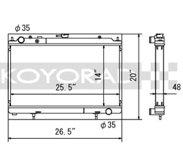 KOYORAD N-Flo Racing Radiator (Aluminum) for Nissan Silvia S14