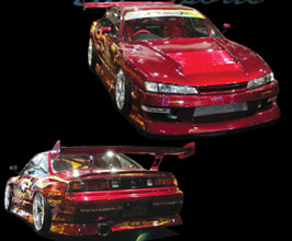 BN Sports Aero Wide Body Kit - Type IV (FRP) for Nissan 240SX / Silvia S14 Kouki