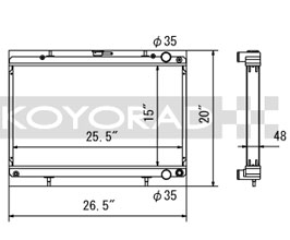 KOYORAD Racing Radiator (Aluminum) for Nissan Skyline R32