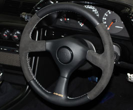 Mines Steering Wheel - 355mm (Leather) for Nissan Skyline GTR BNR32