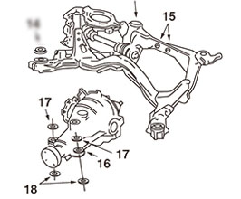 Nismo Reinforced Bushings for Diff Mount - Rubber for Nissan Skyline R32