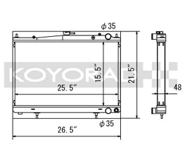 KOYORAD Racing Radiator (Aluminum) for Nissan Skyline R33