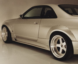 Abflug Front and Rear 50mm Wide Over Fenders (FRP) for Nissan Skyline R33