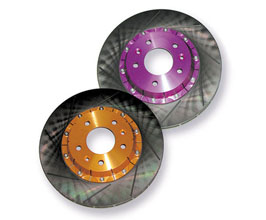 Biot 2-Piece D Nut Type Brake Rotors - Front 324mm for Nissan Skyline R33