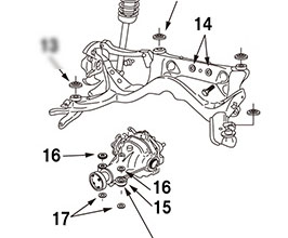 Nismo Reinforced Bushings for Diff Mount - Rubber for Nissan Skyline R33