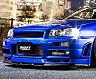 SHAFT AutoService Type 5 R-Type Front Bumper with Front Lip Diffuser (FRP) for Nissan Skyline ER34 / HR34