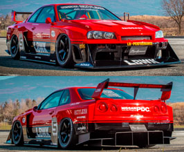 Liberty Walk LB Works GT Super Silhouette Wide Body Kit (FRP) for Nissan Skyline R34