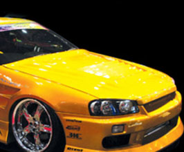 BN Sports Front Hood Bonnet with Vents (FRP) for Nissan Skyline R34