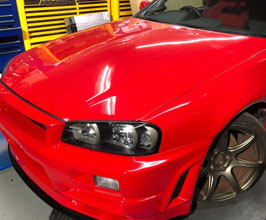 SHAFT AutoService Type 5 GTR-Look Front Hood Bonnet For GTR Bumpers (FRP) for Nissan Skyline R34