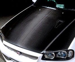 TOP SECRET Front Hood Bonnet (Dry Carbon Fiber), Hoods for Nissan Skyline  R34