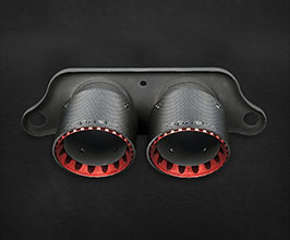 Capristo Shell Exhaust Tip for OEM Muffler (Carbon Fiber) for Porsche 911 991
