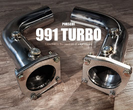 Fi Exhaust Ultra High Flow Cat Bypass Pipes (Stainless) for Porsche 991.1 / 991.2 Turbo (Incl S)