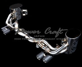 Power Craft Hybrid Exhaust Muffler System with Valves and Tips (Stainless) for Porsche 911 991