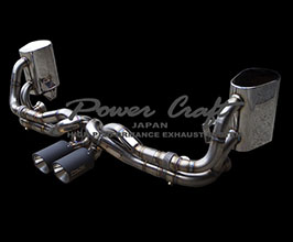 Power Craft Hybrid Exhaust Muffler System with Valves and Tips (Stainless) for Porsche 911 991