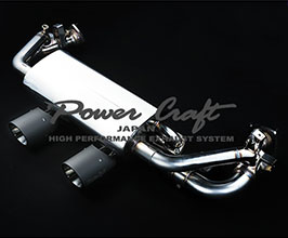 Power Craft Hybrid Exhaust Muffler System with Valves and Tips (Stainless) for Porsche 991.2 Carrera (Incl S)