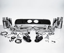 TechArt Sports Exhaust System with Valves and Center Outlets - Racing (Stainless) for Porsche 991 Carrera S