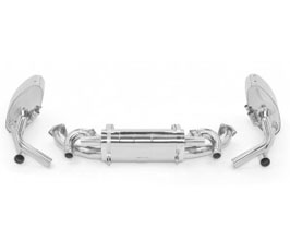 Tubi Style Exhaust System - Center and Side Muffler Sections with Valves (Stainless) for Porsche 911 991