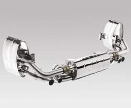 Tubi Style Exhaust System - Center and Side Muffler Sections with Valves (Stainless) for Porsche 991.1 Carrera