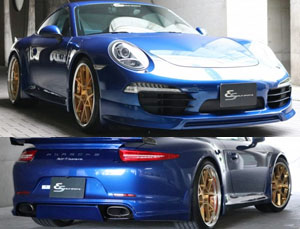 Garage EUR type991 EUR Aero Half Spoiler Kit (FRP) for Porsche 911 991