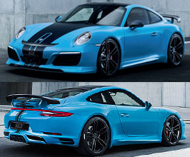 TechArt Aerodynamic Spoiler Lip Kit I with Center Outlet Diffuser (PU-RIM) for Porsche 911 991