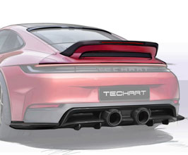TechArt Aerodynamic Rear Diffuser (Carbon Fiber) for Porsche 911 992
