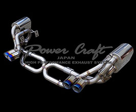 Power Craft Hybrid Exhaust Muffler System with Valves and Tips (Stainless) for Porsche 997.1 Carrera S / 4S