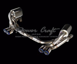 Power Craft Hybrid Exhaust Muffler System with Valves and Tips (Stainless) for Porsche 911 997