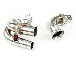 QuickSilver Sport Side Muffler Delete Pipes with Valves (Stainless) for Porsche 997 GT3 (Incl RS)