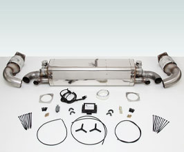 TechArt Sport Exhaust System with Valves and Quad Oval Tips (Stainless) for Porsche 997.1 Turbo