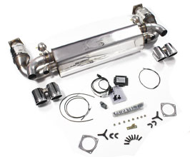 TechArt Sport Exhaust System with Valves and Quad Round Tips (Stainless) for Porsche 911 997