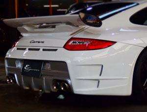 Garage EUR type997 EUR-GT Aero Rear Bumper (FRP) for Porsche 911 997