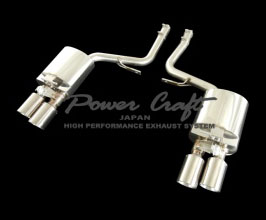 Power Craft Hybrid Exhaust Muffler System with Valves and Tips (Stainless) for Porsche 970.1 Panamera V6 (Incl 4)