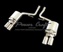 Power Craft Hybrid Exhaust Muffler System with Valves and Tips (Stainless) for Porsche Panamera 970