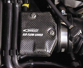 C-West Air Flow Sensor Cover (Press Polyester Carbon Composite) for Subaru Impreza WRX (Incl STI)