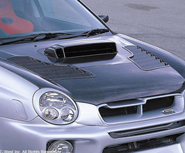 C-West Super Aero Hood with Vents for Subaru Impreza WRX GD