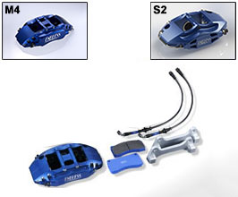 Endless Brake Caliper Kit without Rotors - Front M4 and Rear S2 for Subaru Impreza WRX GD