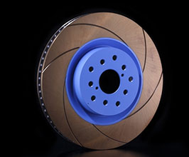 Endless Brake Rotors - Rear 1-Piece with Curving Slits for Subaru Impreza WRX GD